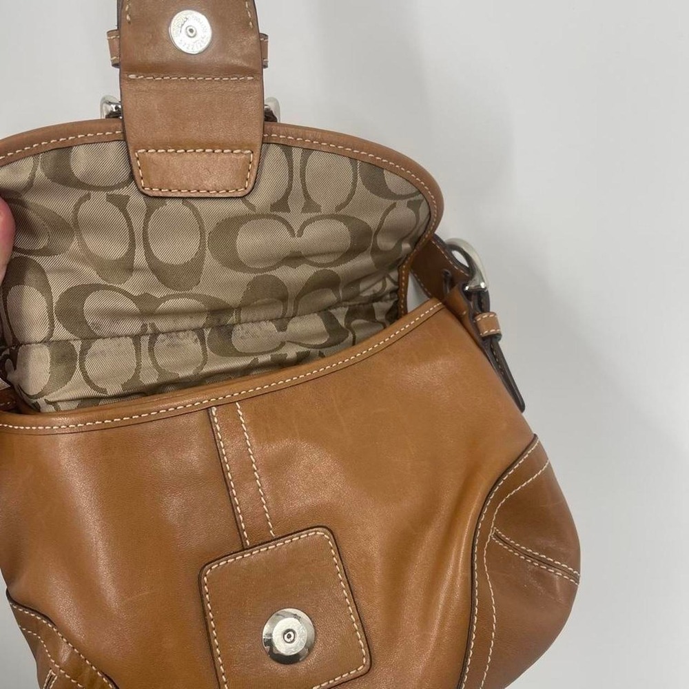Vintage Y2K Coach Soho Bag Shoulder Purse British Tan Rare Buckle Leather 9247 - Picture 6 of 8